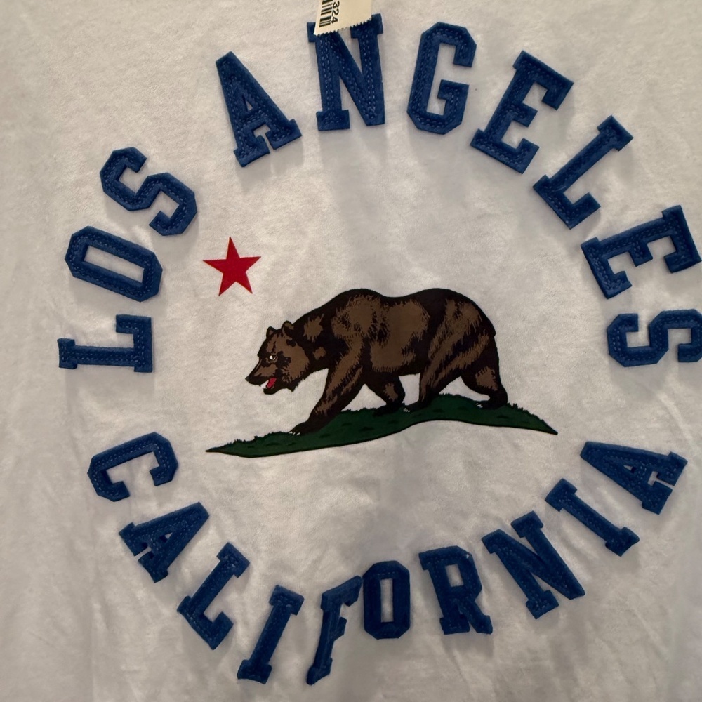 Aeropostale Los Angeles California Bear Appliqué Graphic Tee Size XL - Picture 3 of 8